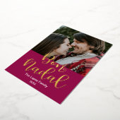 カタロニア語でクリスマスを祝エレガントう。 箔シーズンカード (回転した状態)