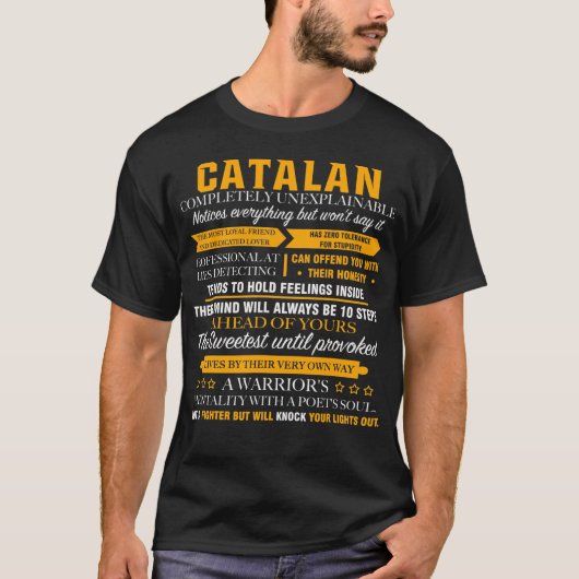 カタロニア語は全く説明できない Tシャツ (正面)