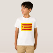 カタロニア赤星付き国旗 Tシャツ (正面フル)