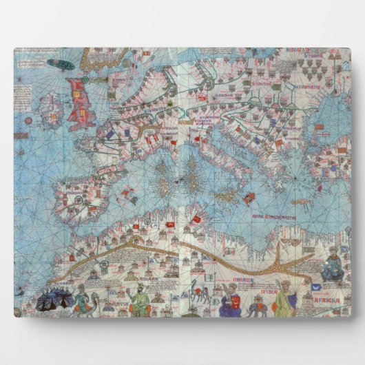 カタロニア・アトラス：詳細は北アフリカとヨーロッパ。 フォトプラーク (正面)