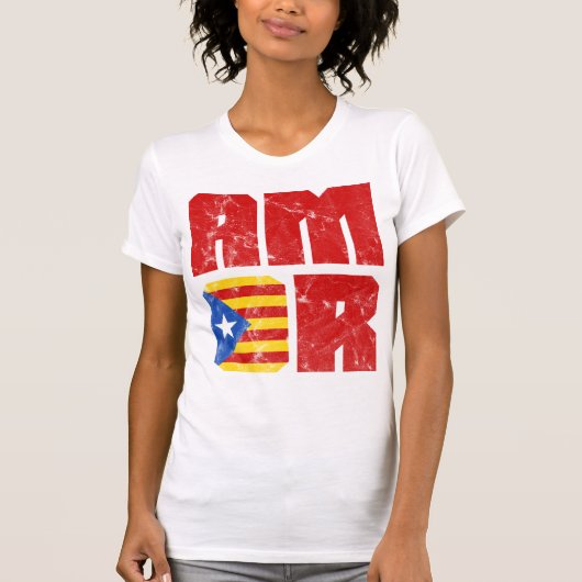 カタロニア・ラブカタロニア国旗 Tシャツ (正面)
