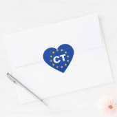 カタロニア「CT」欧州連合(EU)国旗 ハートシール (封筒)
