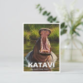 カタヴィ国立公園丹谷のヒッポ ポストカード (スタンド正面)