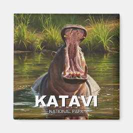 カタヴィ国立公園丹谷のヒッポ マグネット