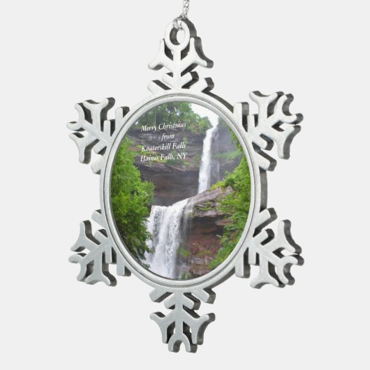 カタースキル滝クリスマス装飾 スノーフレークピューターオーナメント (右)