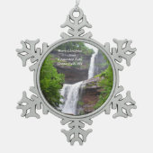 カタースキル滝クリスマス装飾 スノーフレークピューターオーナメント (正面)