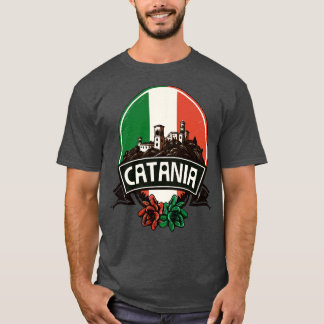 カターニアシシリアレトロイタリアン領域デザイン Tシャツ