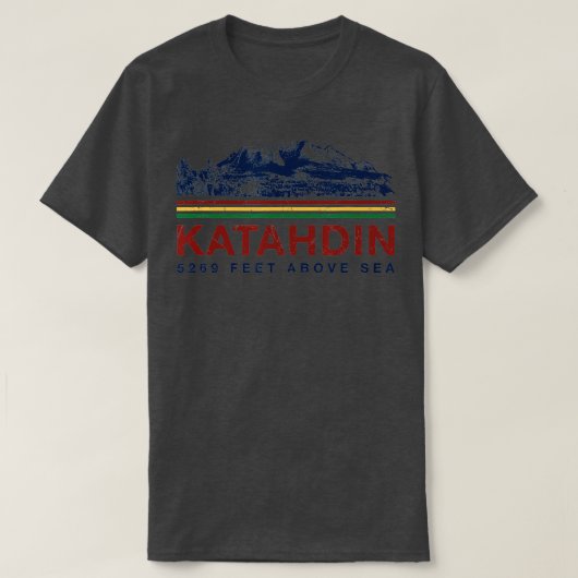 カターヒンメインマウンテン登山ハイキングヴィンテージ Tシャツ (デザイン正面)