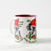 カターホラレオパドドグクリスマスプレゼント ツートーンマグカップ (正面左)