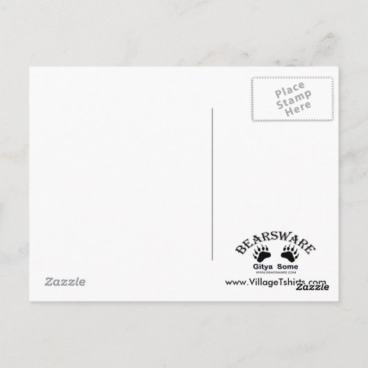 カターホラレオパード犬が歯を見せる ポストカード (裏面)