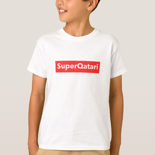 カタールすごいレッドロゴقطر Tシャツ (正面)