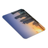 カタールのドーハの街の夕日 マグネット (右側)