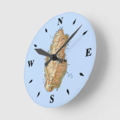 カタールの地図の時計 ラウンド壁時計 (傾斜)