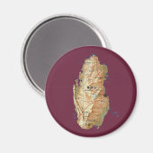 カタールの地図マグネット マグネット (正面/裏面)