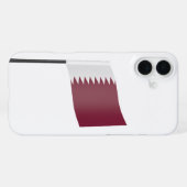 カタールの旗 iPhoneケース (裏面横)