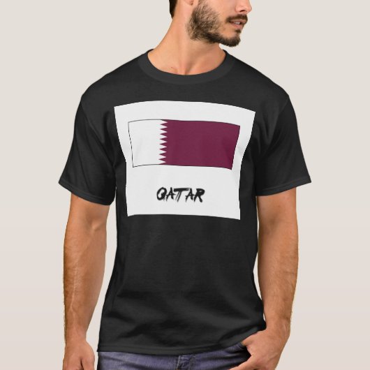 カタールの旗 Tシャツ (正面)