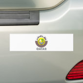 カタールの紋章付き外衣 バンパーステッカー (車上)