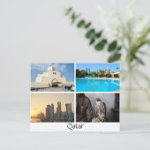カタールはがき4枚のコラージュ ポストカード (スタンド正面)