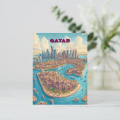 カタールへの旅行 ポストカード (スタンド正面)
