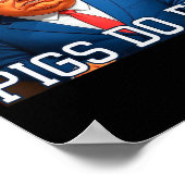 カタールアラゴアンチトランプカタール飛行機ピッグズフライ ポスター (角)