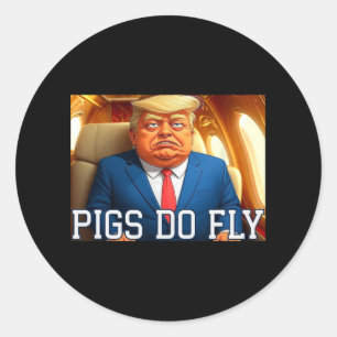 カタールアラゴアンチトランプカタール飛行機ピッグズフライ ラウンドシール