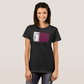 カタールカタール国旗プライドカタール国旗2 Tシャツ (正面フル)