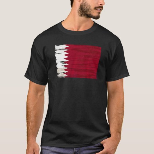 カタールグランジ国旗 Tシャツ (正面)