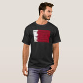 カタールグランジ国旗 Tシャツ (正面フル)