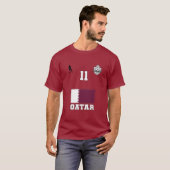 カタールサッカーチーム#11 Tシャツ (正面フル)