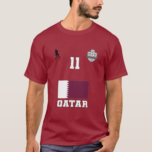 カタールサッカーチーム#11 Tシャツ (正面)