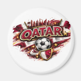 カタールサッカーファンマグ | 愛国心あふれるフットボールサポーター マグネット
