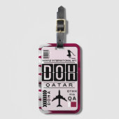 カタールドーハ荷物タグ ラゲッジタグ (正面縦)