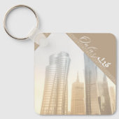 カタールモダン建物 キーホルダー (正面)