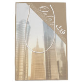 カタールモダン建物 ミディアムペーパーバッグ (正面)