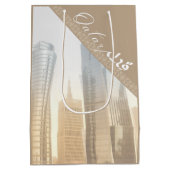 カタールモダン建物 ミディアムペーパーバッグ (裏面)