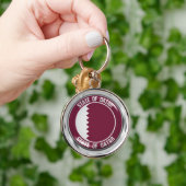 カタールラウンドエンブレム キーホルダー (手)