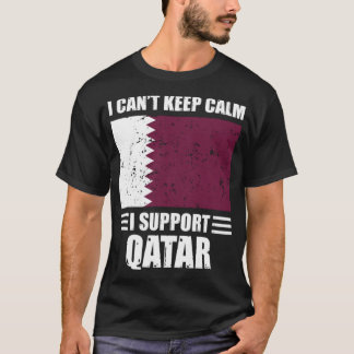 カタール保サッカー界Cuをサポートして落ち着けない Tシャツ