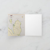 カタール図解入りの、写真付きのの地図 ノートカード (内部)