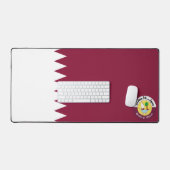 カタール国旗の紋章 デスクマット (キーボード&マウス)