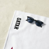 カタール国旗の素晴らしい愛国心 ビーチタオル (インサイチュ)