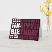 カタール国旗の誕生日カード カード (黄色い花)