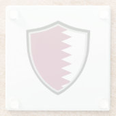 カタール国旗 ガラスコースター (裏面)