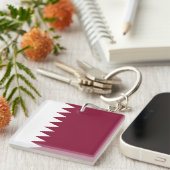 カタール国旗 キーホルダー (正面右)