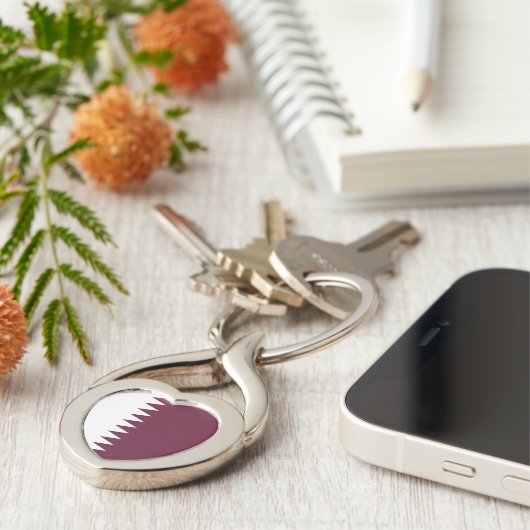 カタール国旗 キーホルダー (側面)