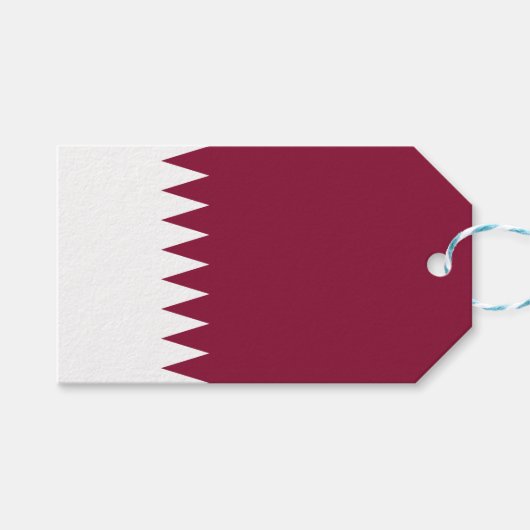 カタール国旗 ギフトタグ (正面(横))
