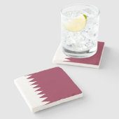 カタール国旗 ストーンコースター (横)