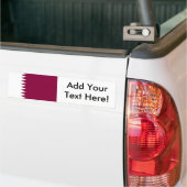 カタール国旗 バンパーステッカー (トラック上)