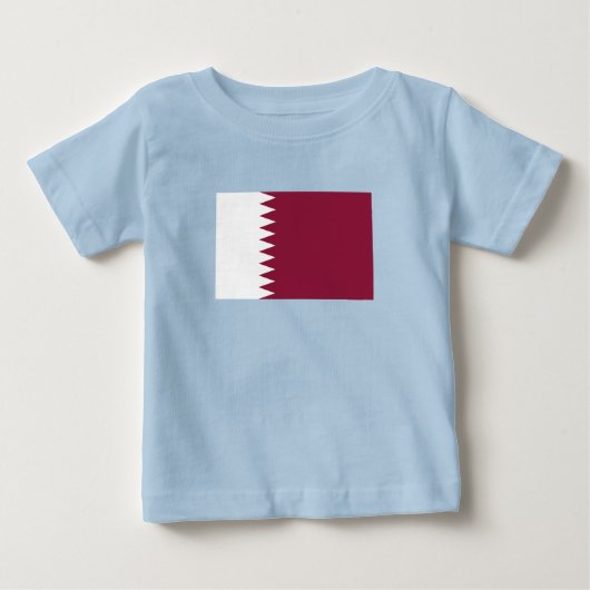 カタール国旗 ベビーTシャツ (正面)
