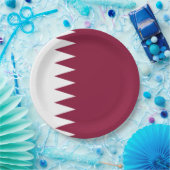 カタール国旗 ペーパープレート (パーティー)