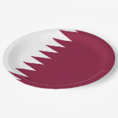 カタール国旗 ペーパープレート (アングル)